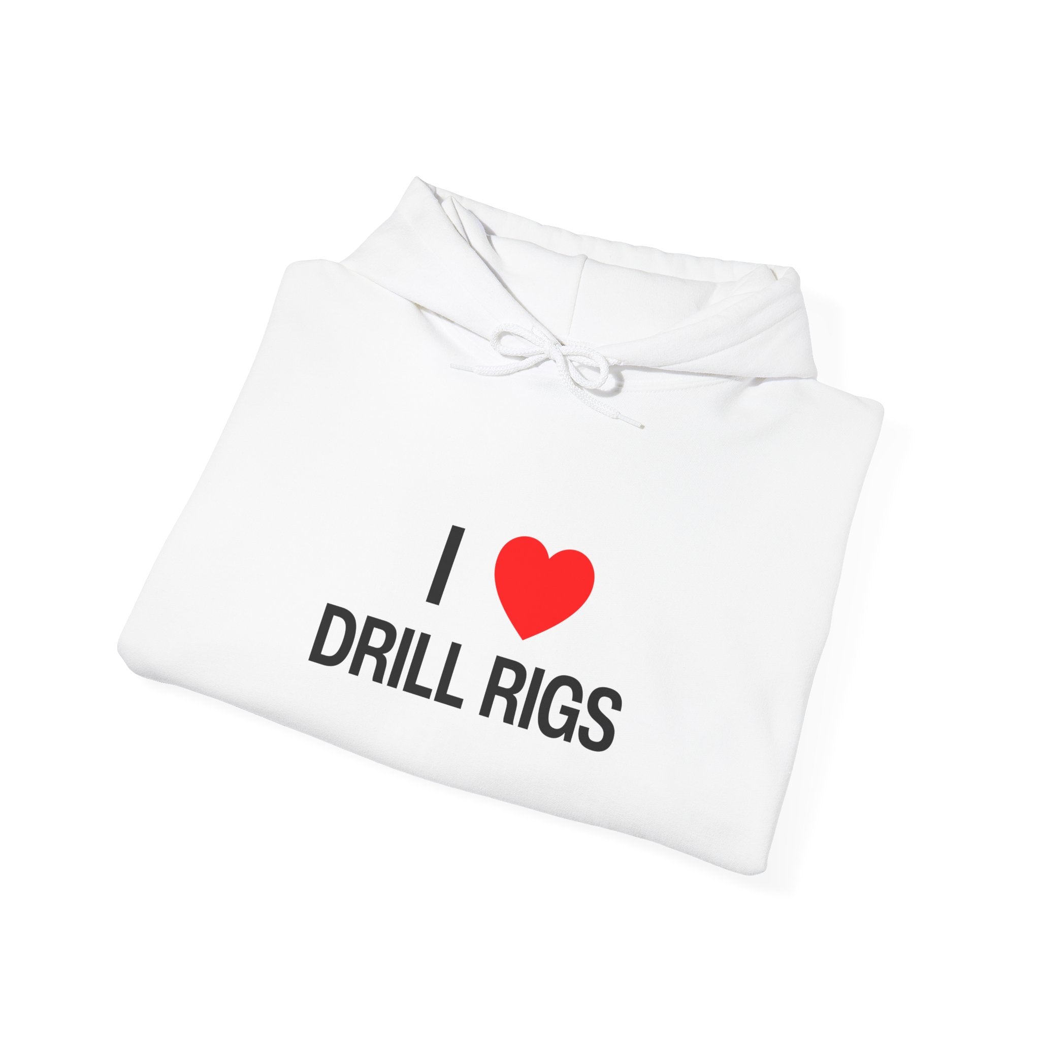 I Heart Drill Rigs Construction Funny Unisex Heavy Blend™ Hooded Sweatshirt
