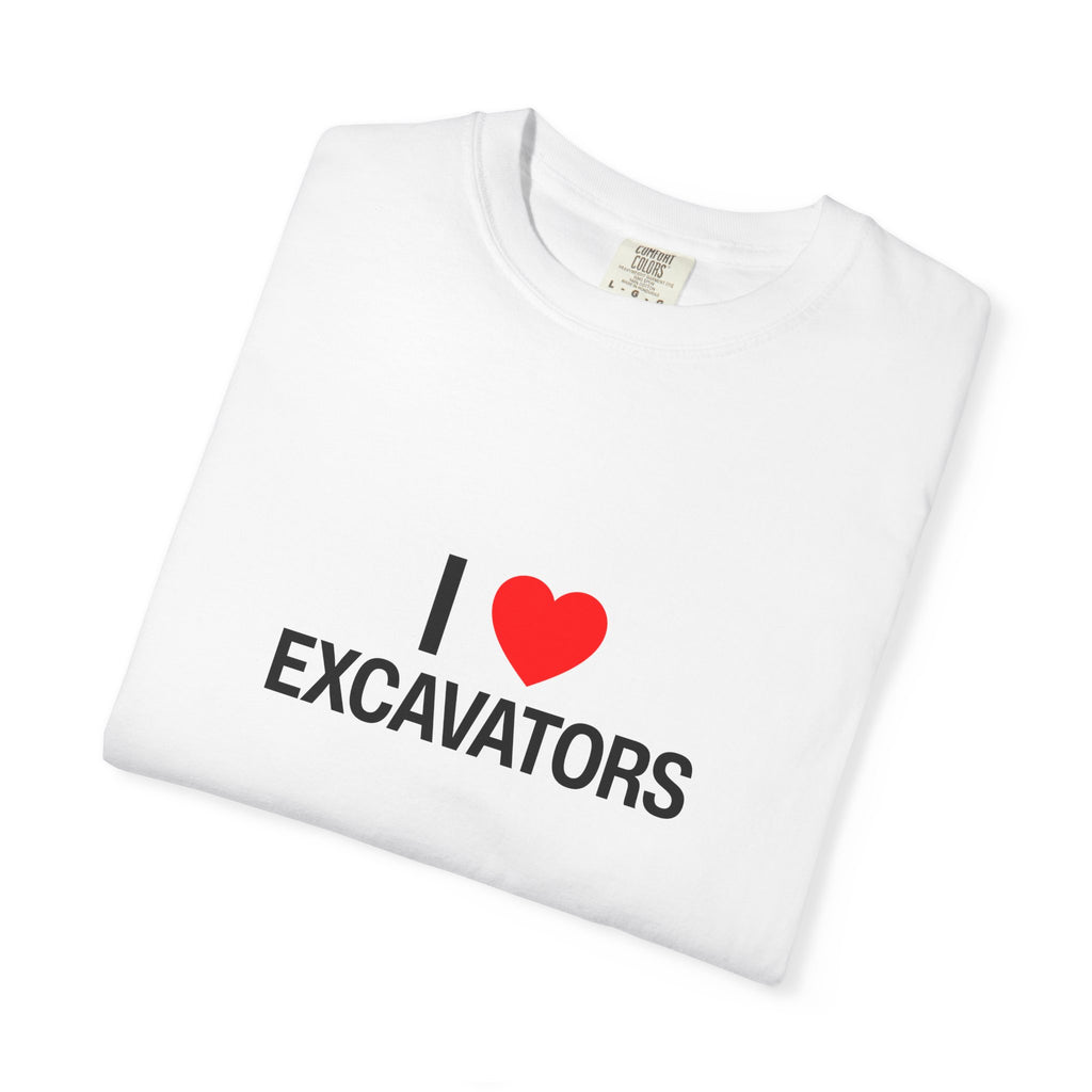 I Heart Excavators Unisex Garment-Dyed T-shirt