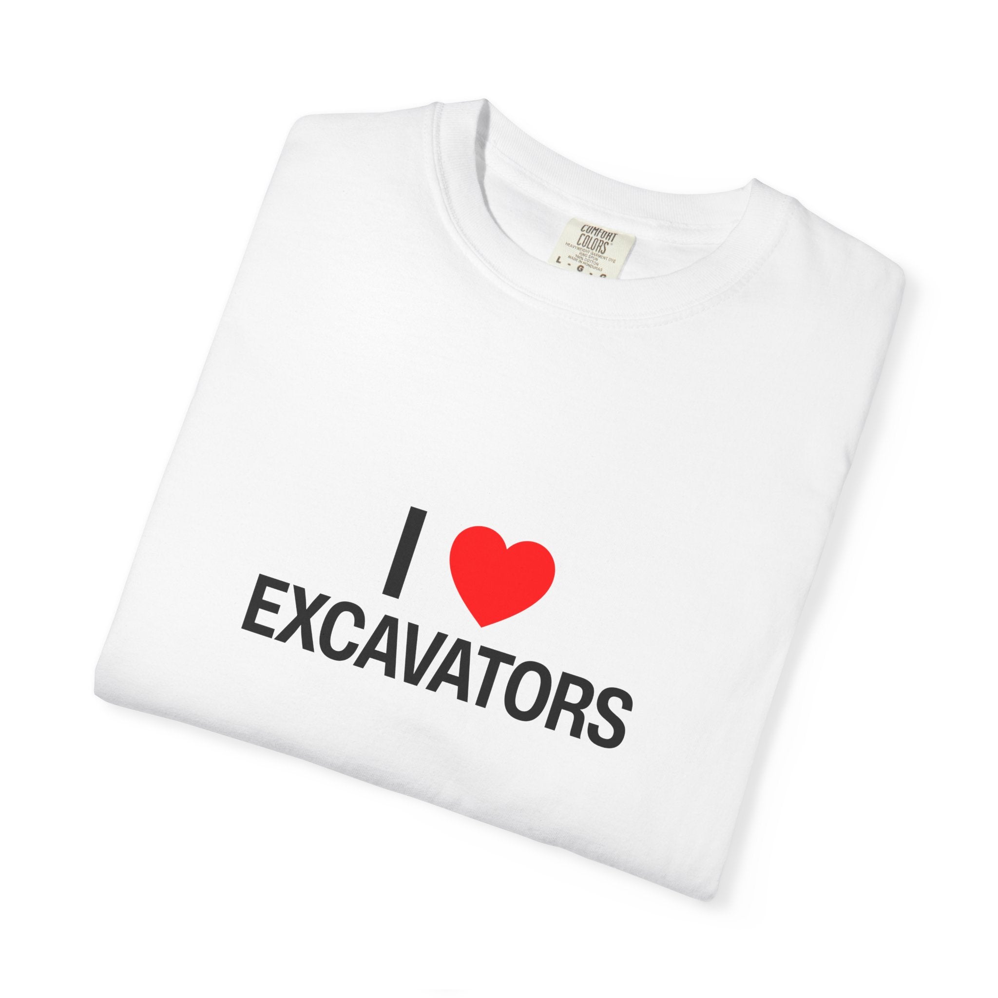 I Heart Excavators Unisex Garment-Dyed T-shirt