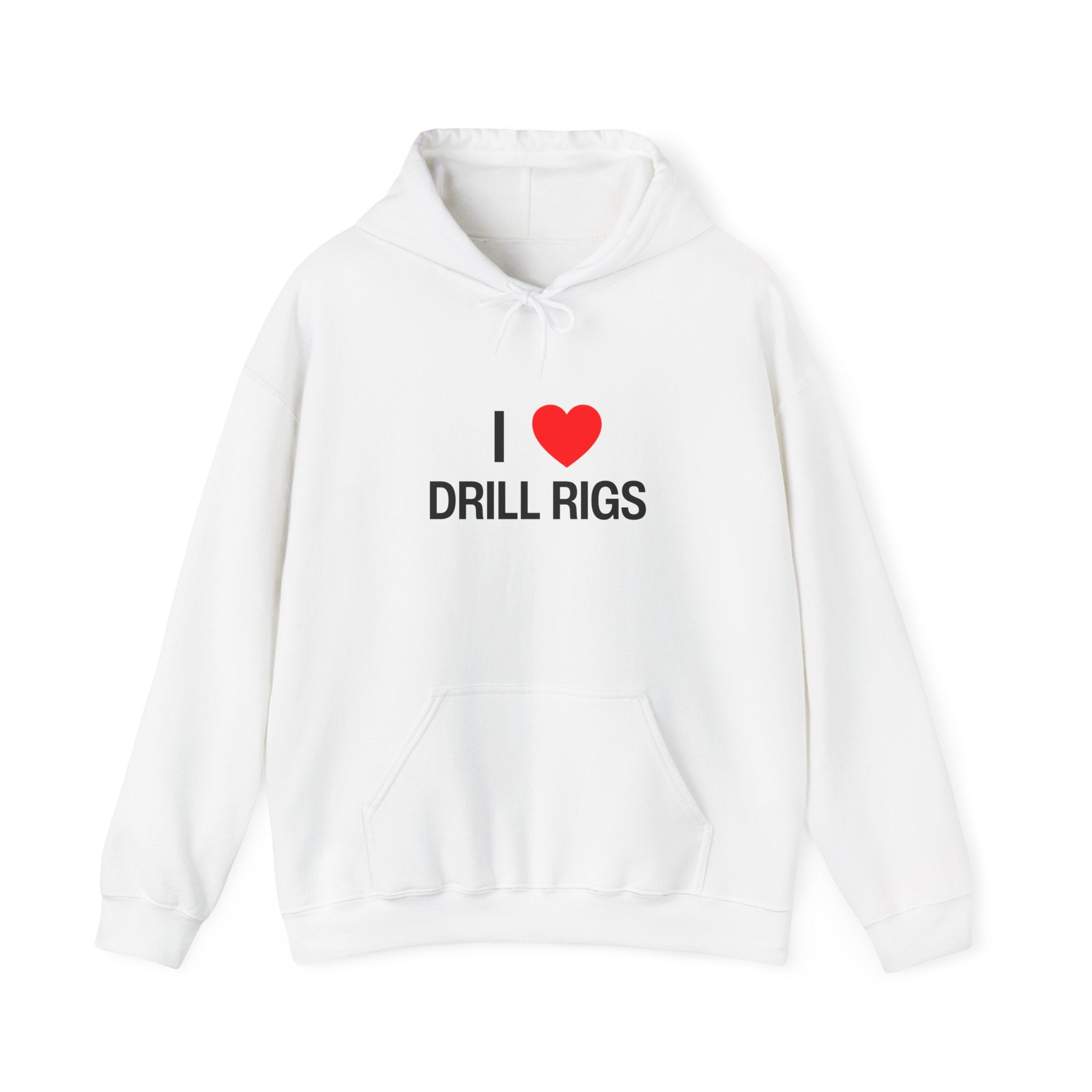 I Heart Drill Rigs Construction Funny Unisex Heavy Blend™ Hooded Sweatshirt