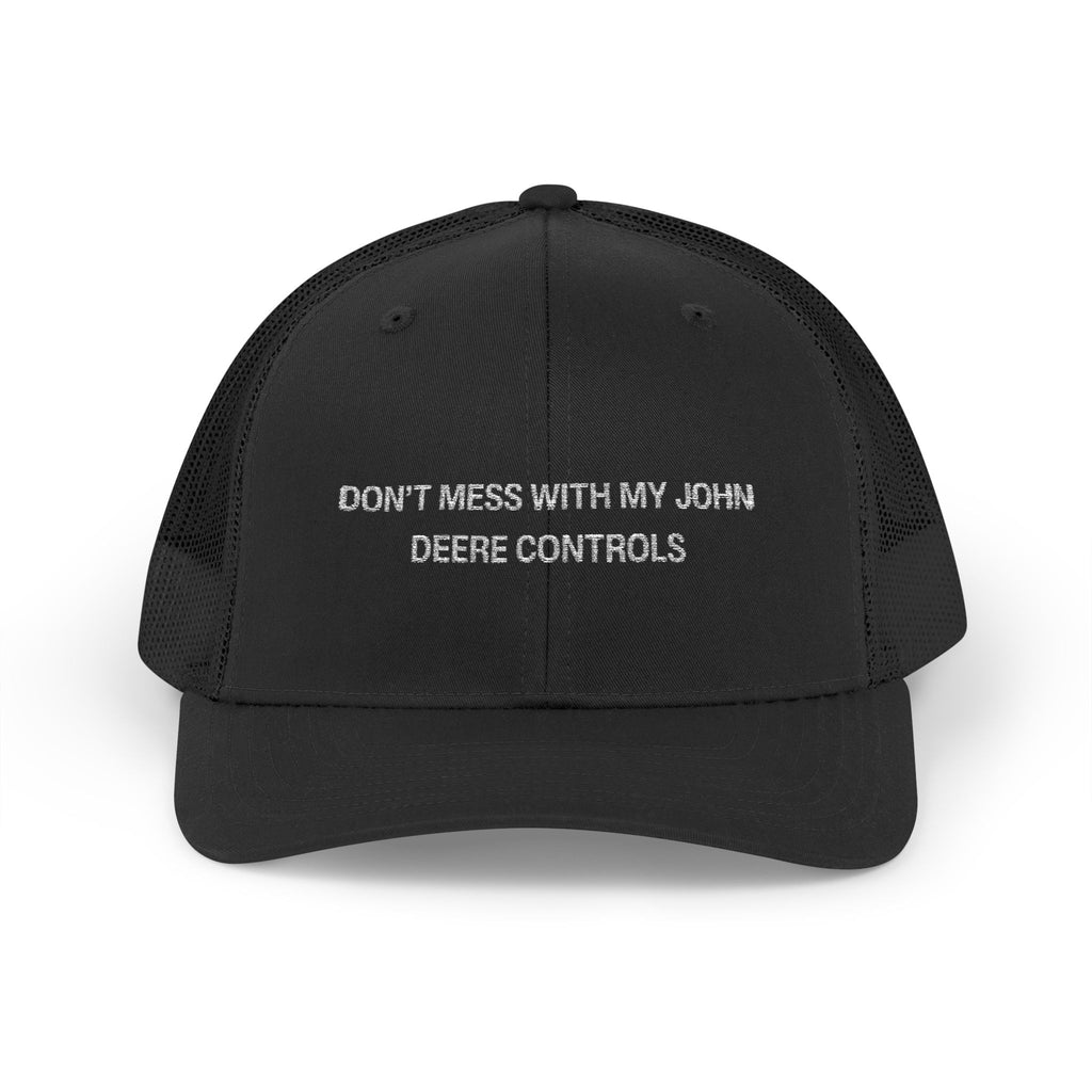 Don't Mess With My John Deere Controls Snapback Trucker Cap