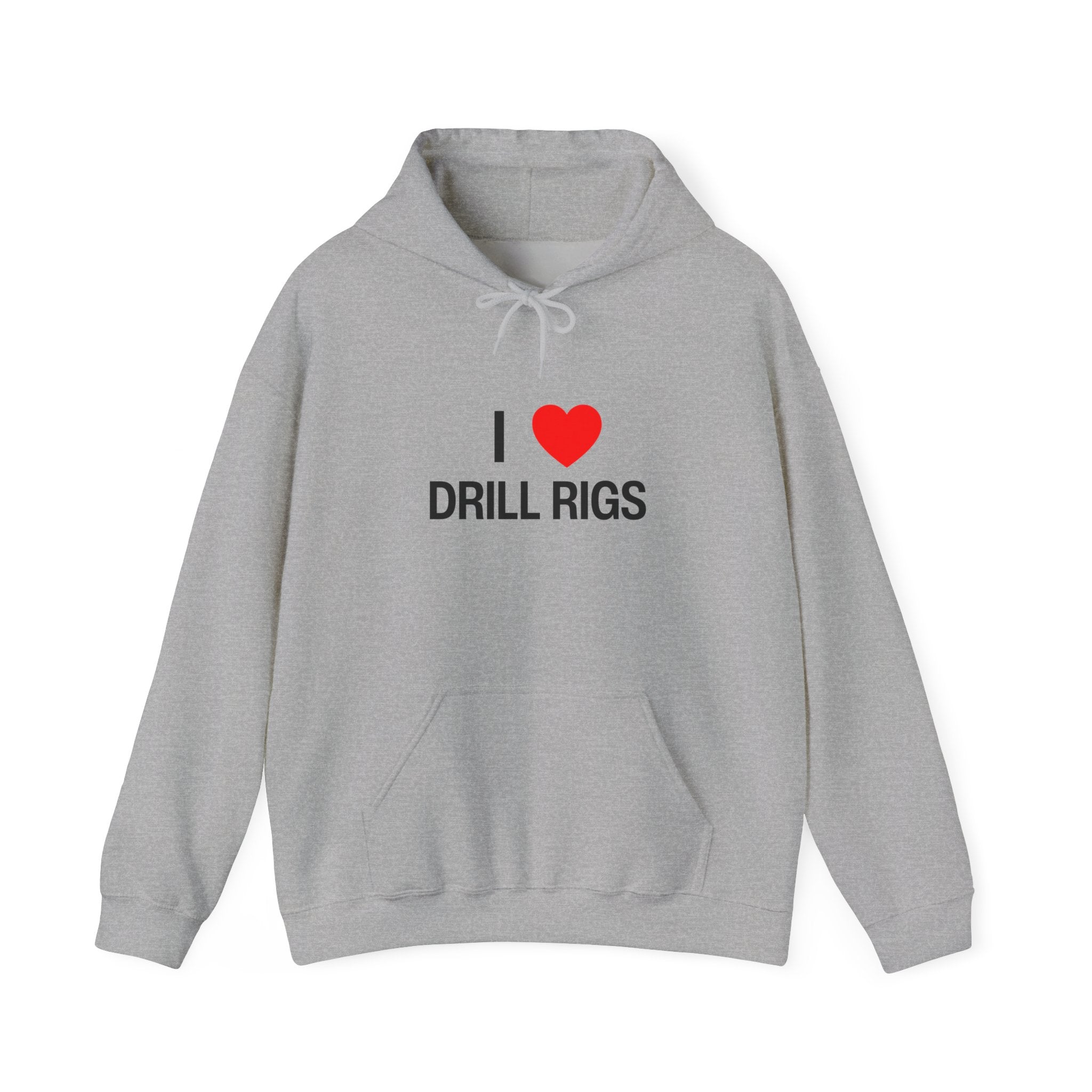 I Heart Drill Rigs Construction Funny Unisex Heavy Blend™ Hooded Sweatshirt