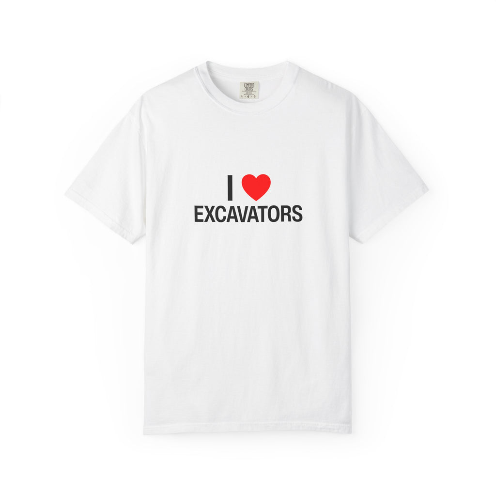 I Heart Excavators Unisex Garment-Dyed T-shirt