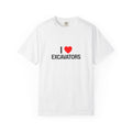 I Heart Excavators Unisex Garment-Dyed T-shirt