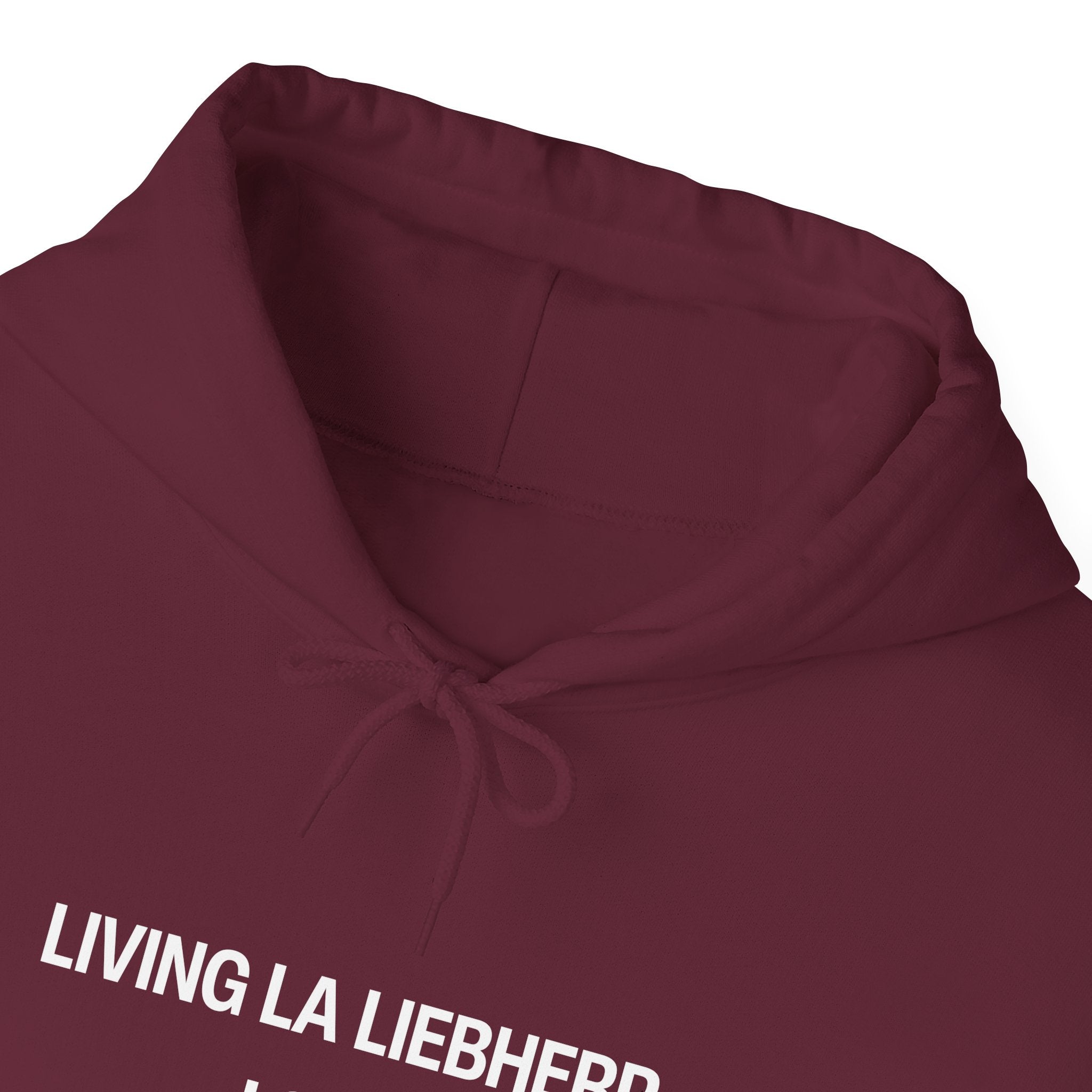 Living La Liebherr Loca Construction Funny Unisex Heavy Blend™ Hooded Sweatshirt