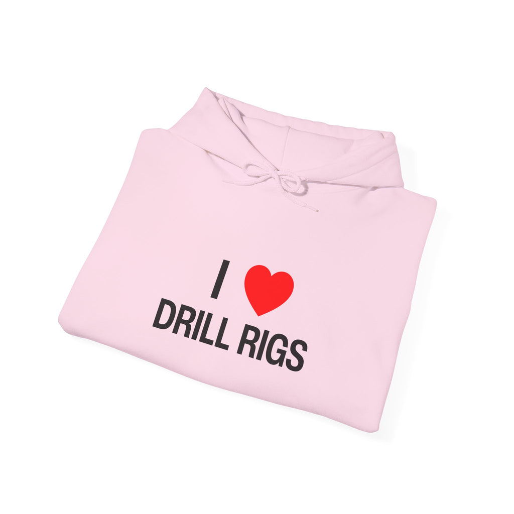 I Heart Drill Rigs Construction Funny Unisex Heavy Blend™ Hooded Sweatshirt