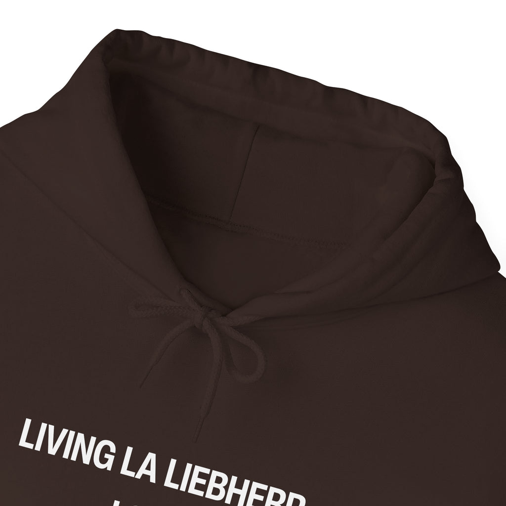 Living La Liebherr Loca Construction Funny Unisex Heavy Blend™ Hooded Sweatshirt