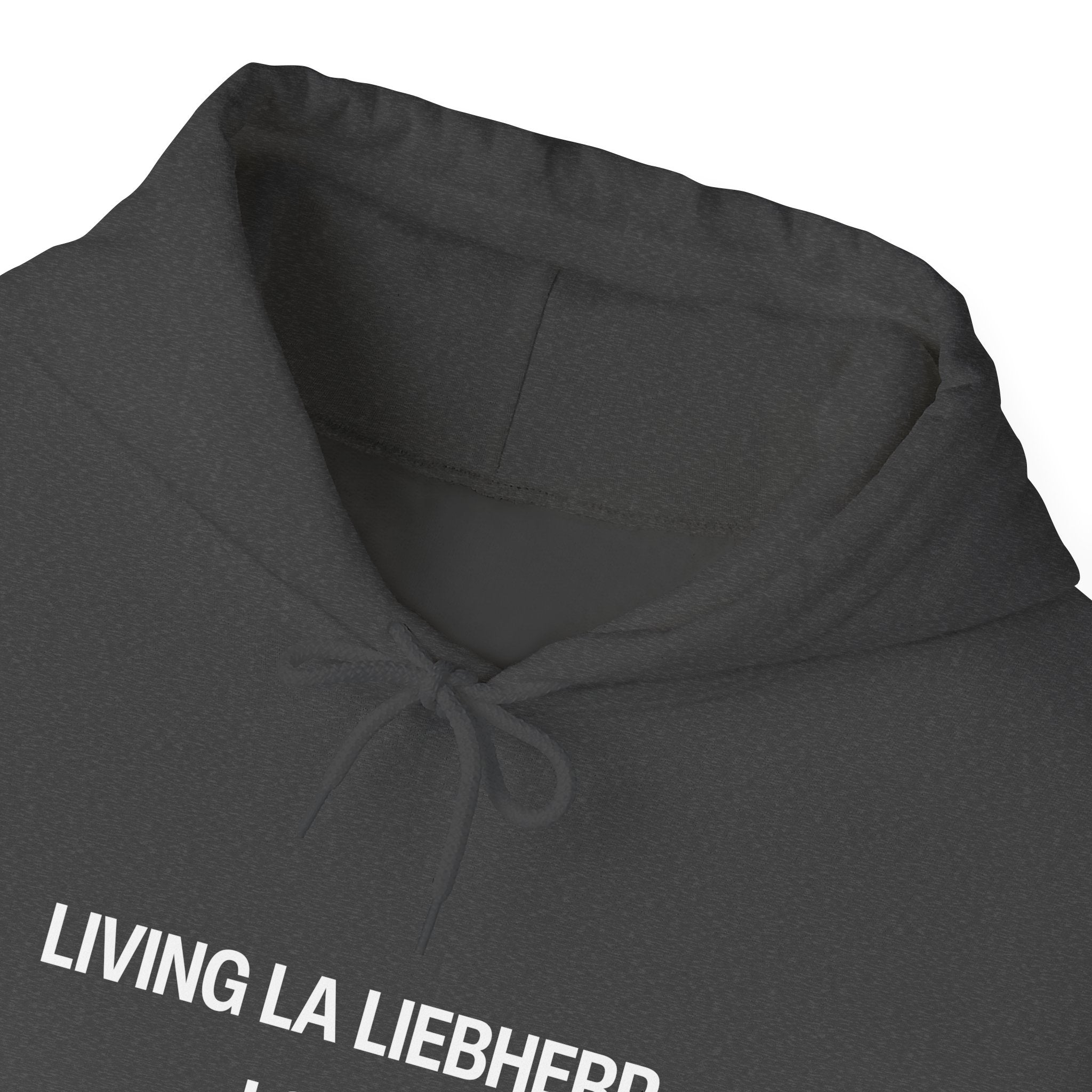 Living La Liebherr Loca Construction Funny Unisex Heavy Blend™ Hooded Sweatshirt