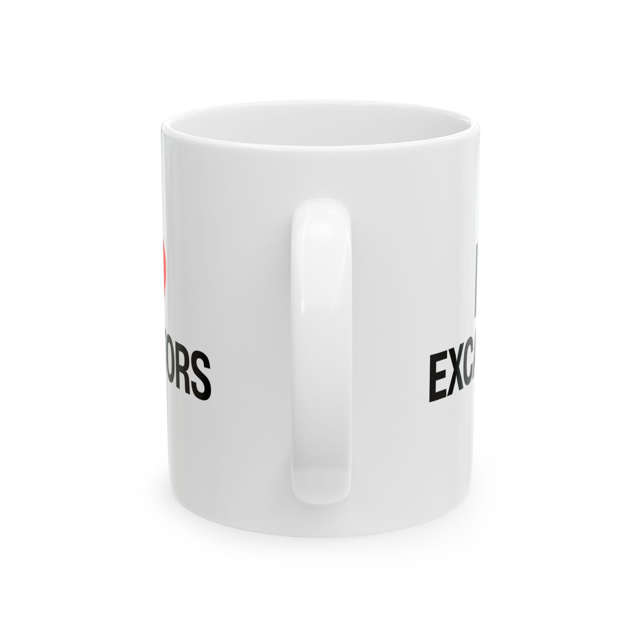 I Heart Excavators Ceramic Mug, (11oz, 15oz)