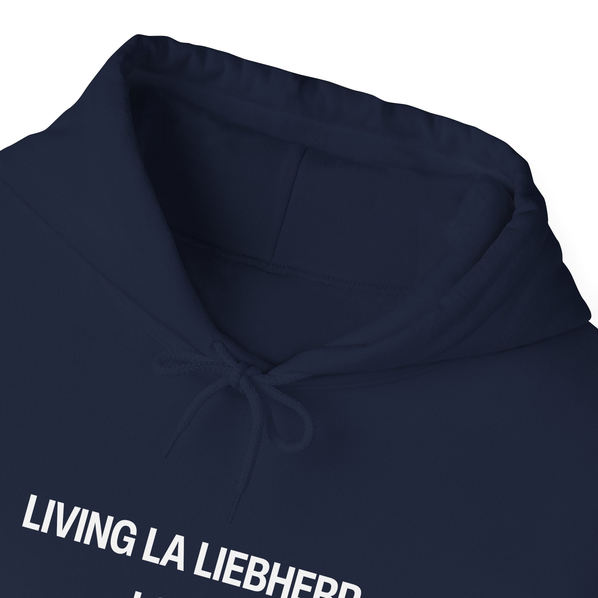 Living La Liebherr Loca Construction Funny Unisex Heavy Blend™ Hooded Sweatshirt