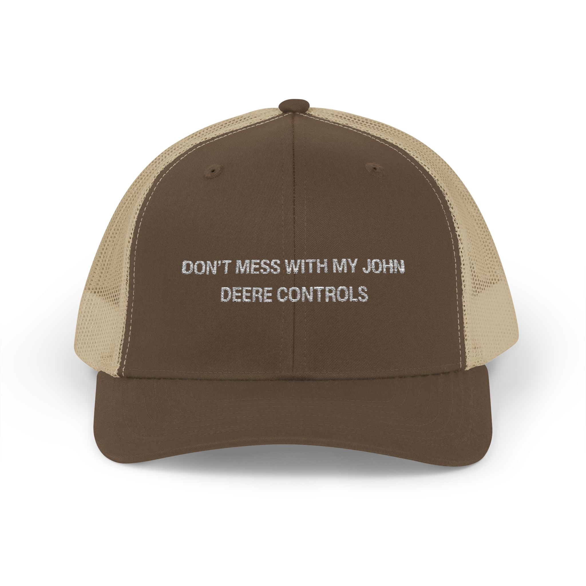 Don't Mess With My John Deere Controls Snapback Trucker Cap