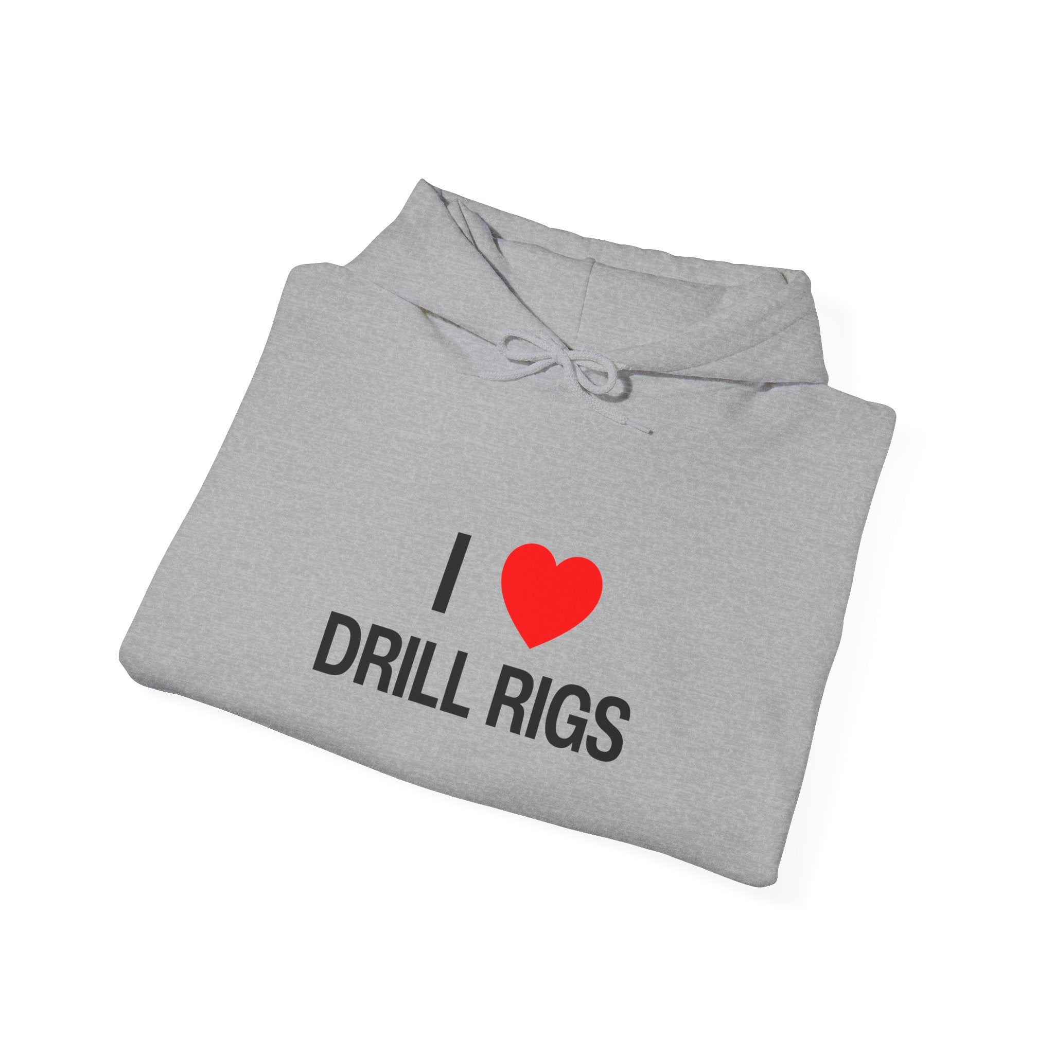 I Heart Drill Rigs Construction Funny Unisex Heavy Blend™ Hooded Sweatshirt