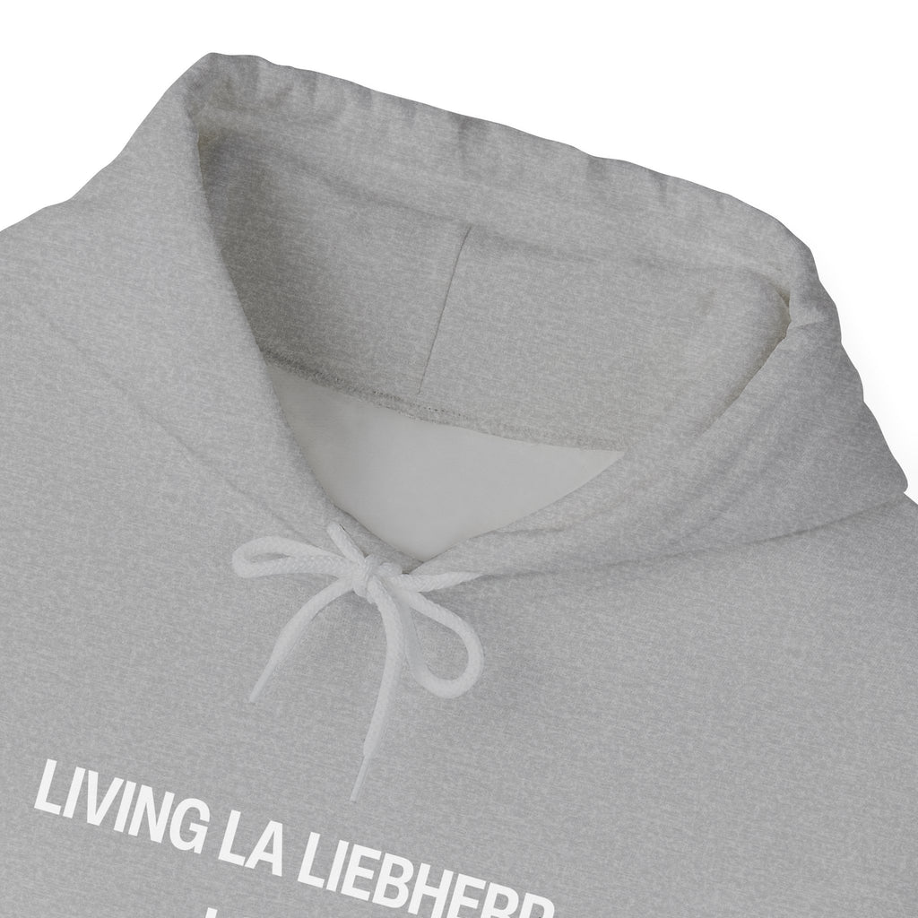 Living La Liebherr Loca Construction Funny Unisex Heavy Blend™ Hooded Sweatshirt